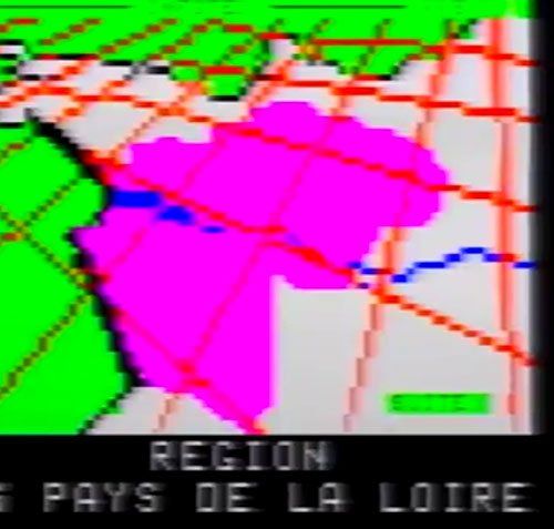 écran en couleur du minitel