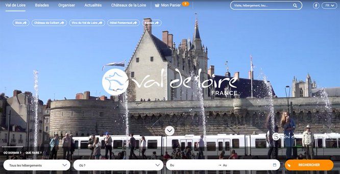 Capture d'écran du site Val de Loire