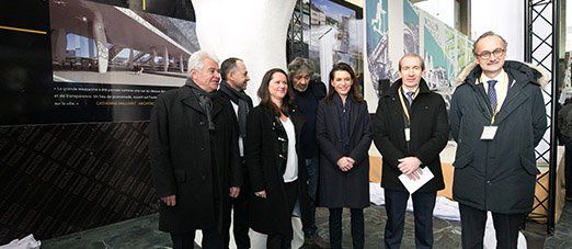 Pose de la première pierre le 6 décembre 2017, en présence de l'architecte Rudy Ricciotti. © Région Pays de la Loire - Ouest Médias