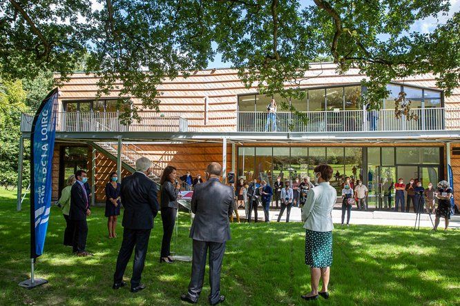 Christelle Morançais au lycée de la Herdrie à Basse Goulaine