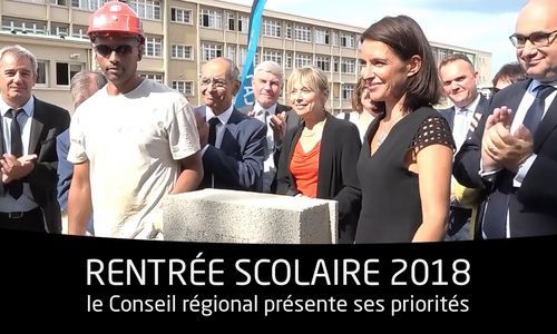 Lycée Bellevue (72) - pose de la première pierre de l'extension